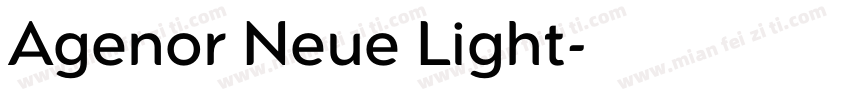 Agenor Neue Light字体转换